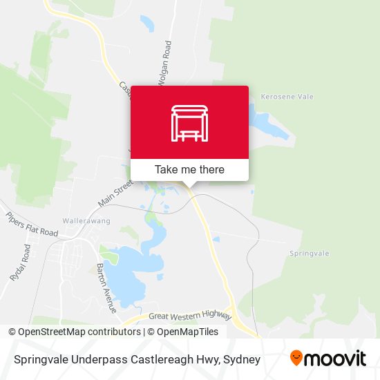 Springvale Underpass Castlereagh Hwy map