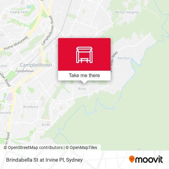 Brindabella St at Irvine Pl map