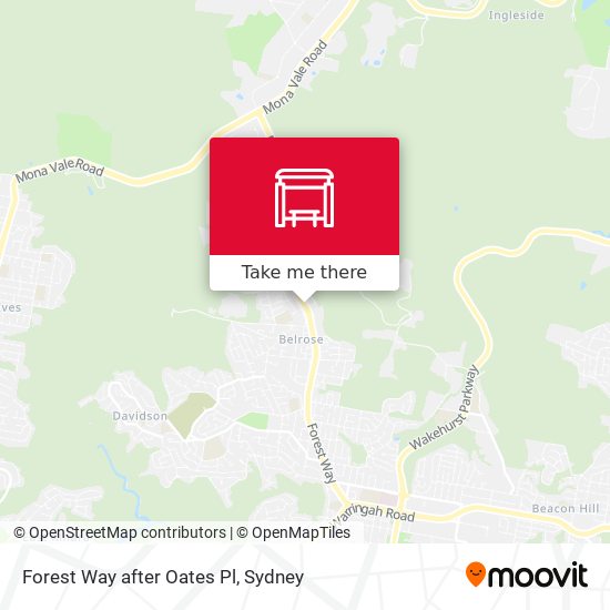 Forest Way after Oates Pl map