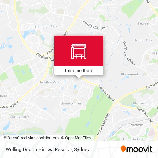 Mapa Welling Dr opp Birriwa Reserve