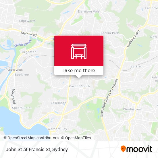 John St at Francis St map
