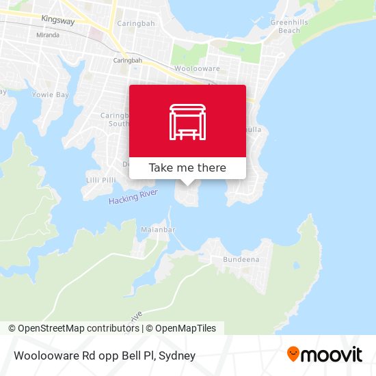 Woolooware Rd opp Bell Pl map