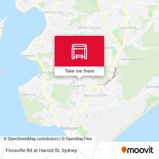Floraville Rd at Harold St map
