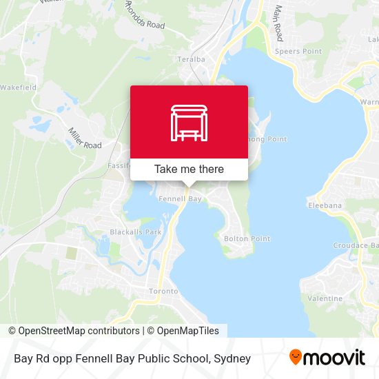 Bay Rd opp Fennell Bay Public School map