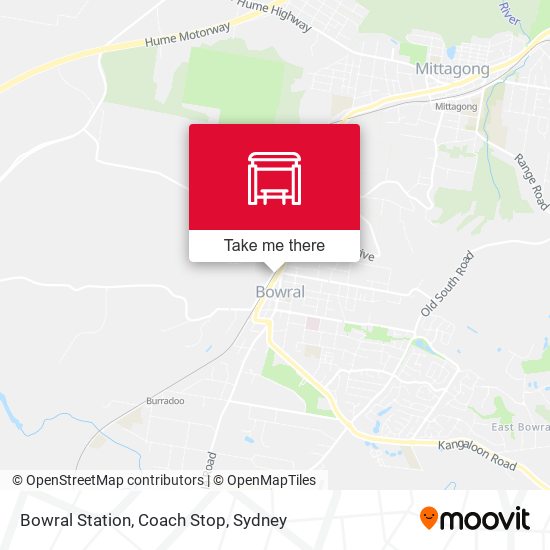 Bowral Station, Coach Stop map