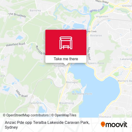 Anzac Pde opp Teralba Lakeside Caravan Park map
