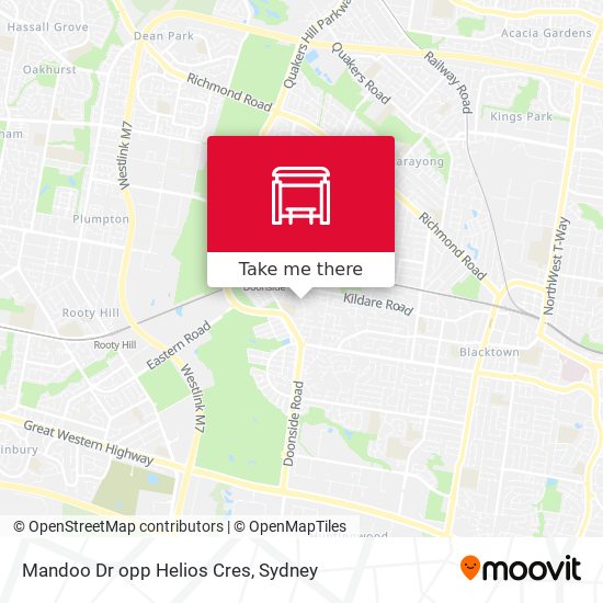 Mandoo Dr opp Helios Cres map