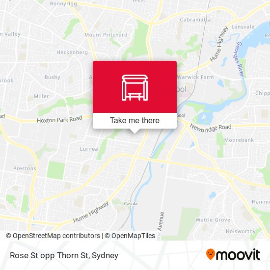 Rose St opp Thorn St map