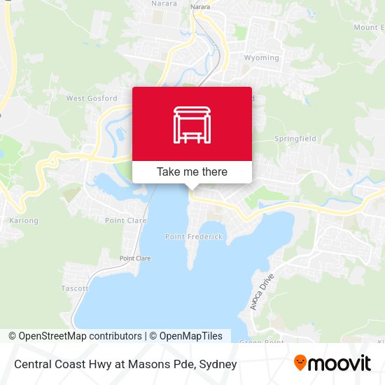 Central Coast Hwy at Masons Pde map