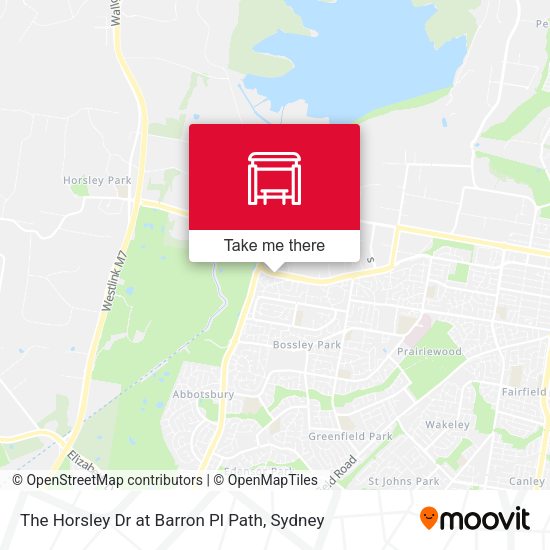 The Horsley Dr at Barron Pl Path map