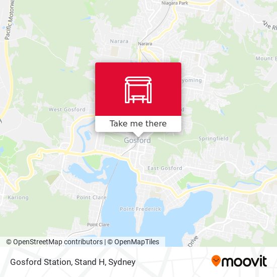 Gosford Station, Stand H map