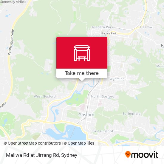 Maliwa Rd at Jirrang Rd map