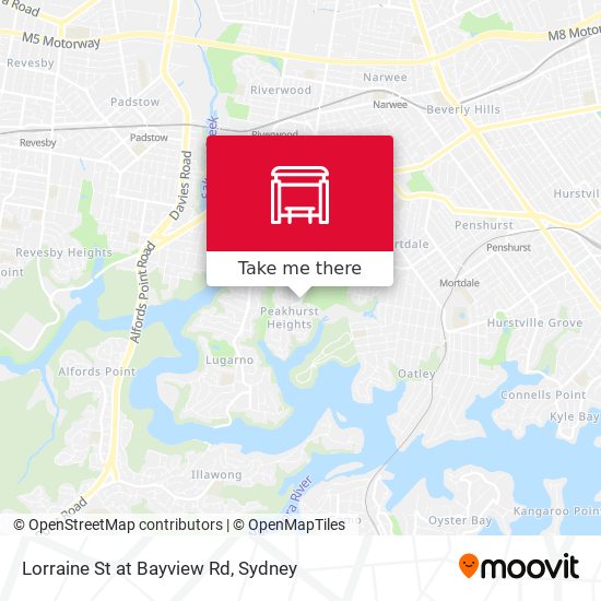 Lorraine St at Bayview Rd map