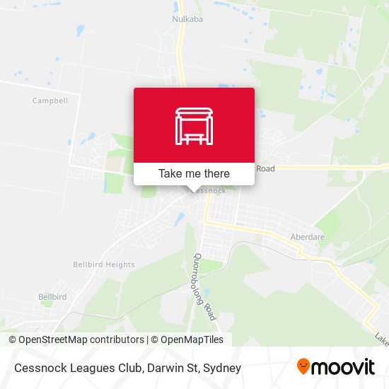 Cessnock Leagues Club, Darwin St map