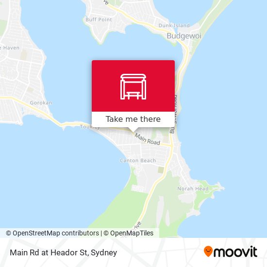 Main Rd at Heador St map