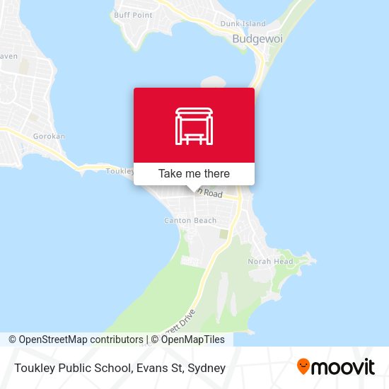 Toukley Public School, Evans St map