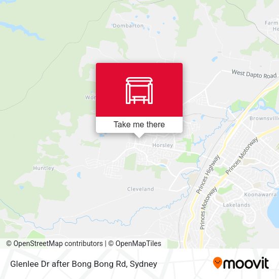 Glenlee Dr after Bong Bong Rd map