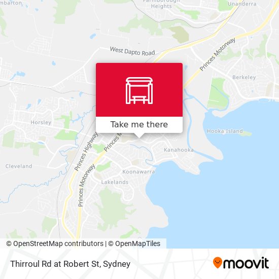 Thirroul Rd at Robert St map