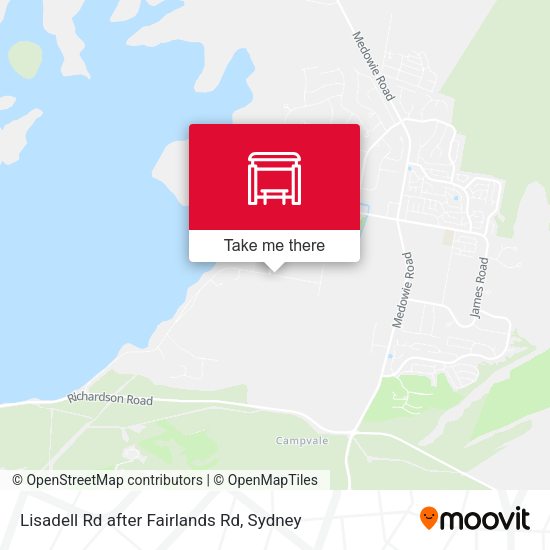 Lisadell Rd after Fairlands Rd map