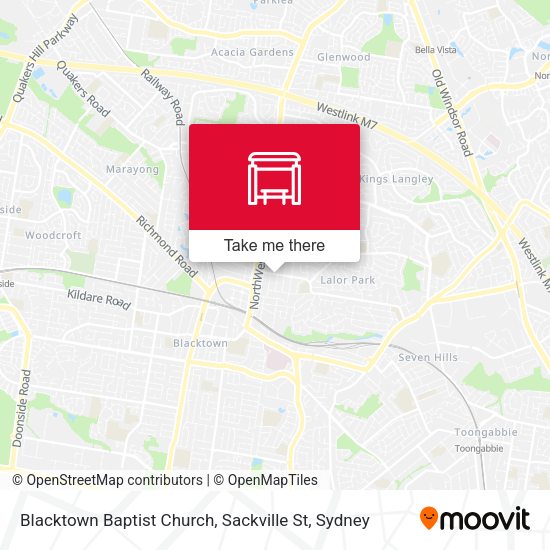 Blacktown Baptist Church, Sackville St map