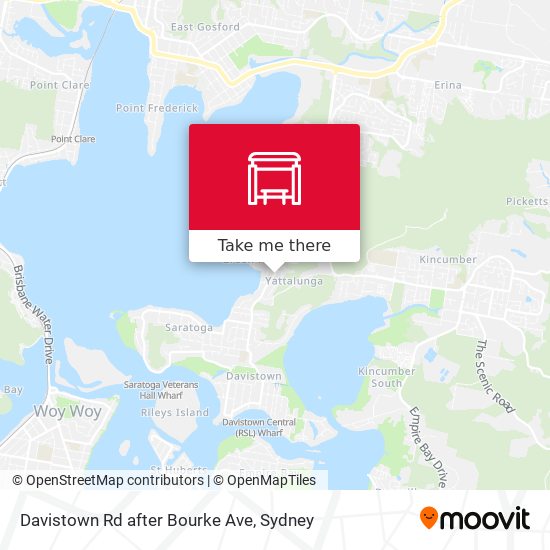 Davistown Rd after Bourke Ave map