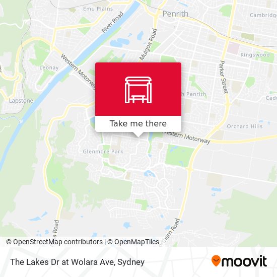 The Lakes Dr at Wolara Ave map