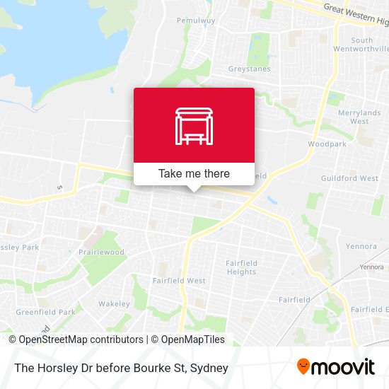 The Horsley Dr before Bourke St map