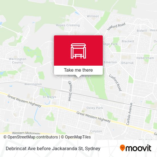 Debrincat Ave before Jackaranda St map