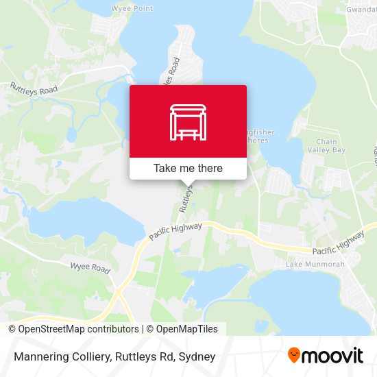 Mannering Colliery, Ruttleys Rd map