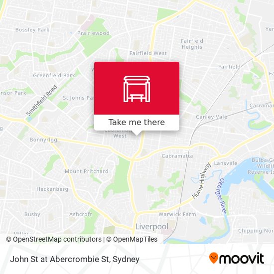 John St at Abercrombie St map