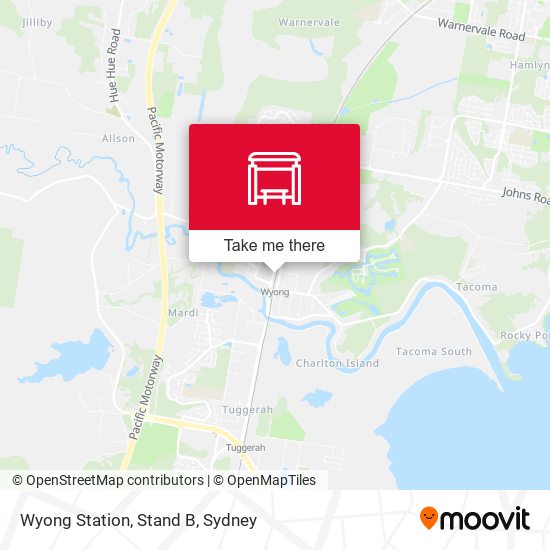 Wyong Station, Stand B map