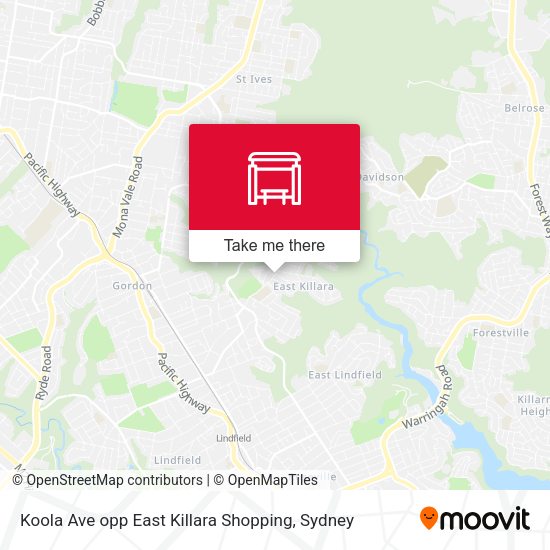 Koola Ave opp East Killara Shopping map