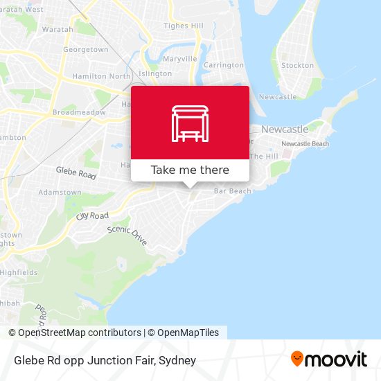 Glebe Rd opp Junction Fair map
