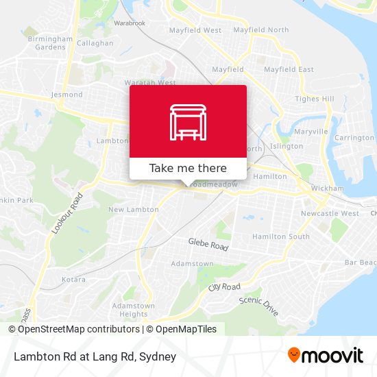 Lambton Rd at Lang Rd map