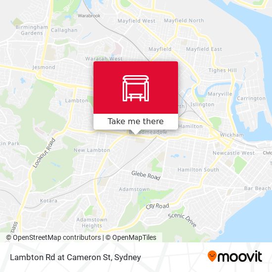 Lambton Rd at Cameron St map