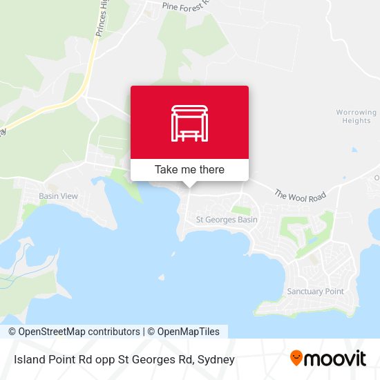 Island Point Rd opp St Georges Rd map