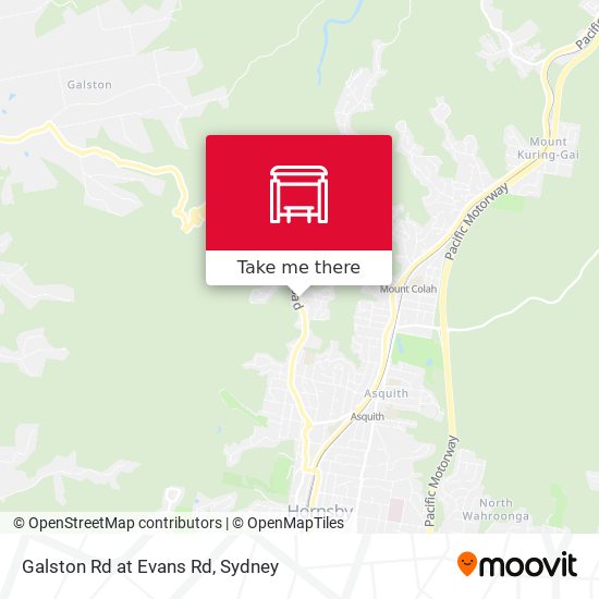 Galston Rd at Evans Rd map