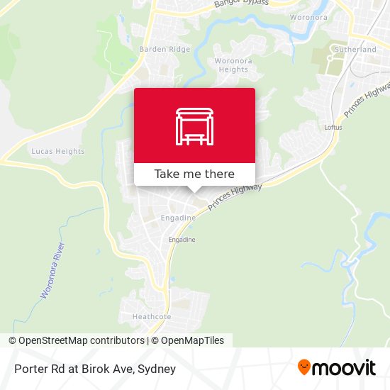 Porter Rd at Birok Ave map
