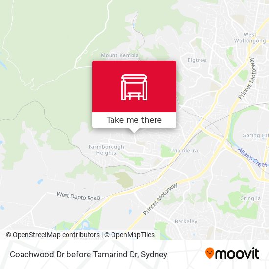 Coachwood Dr before Tamarind Dr map