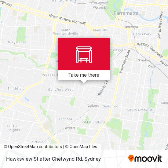 Hawksview St after Chetwynd Rd map