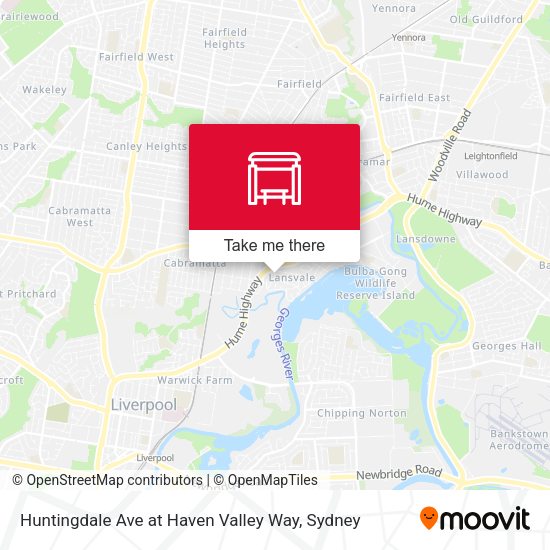 Huntingdale Ave at Haven Valley Way map