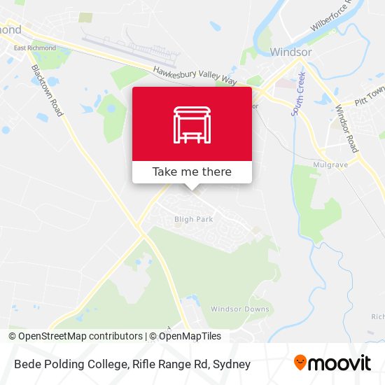 Bede Polding College, Rifle Range Rd map
