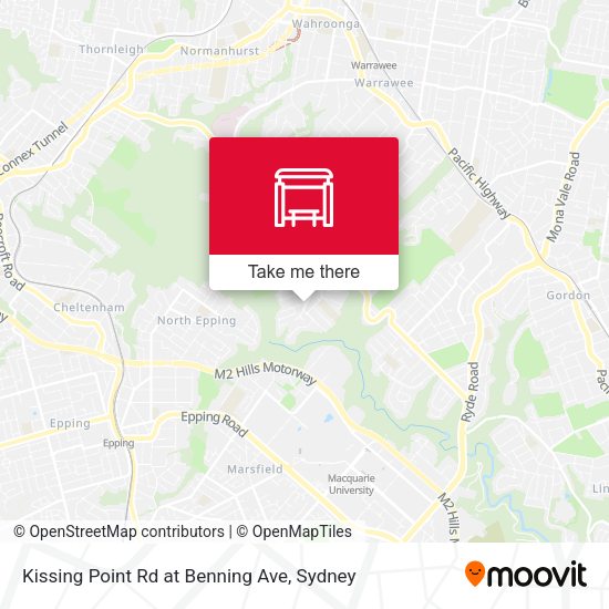 Kissing Point Rd at Benning Ave map