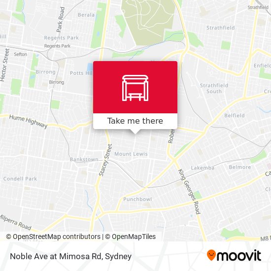 Noble Ave at Mimosa Rd map