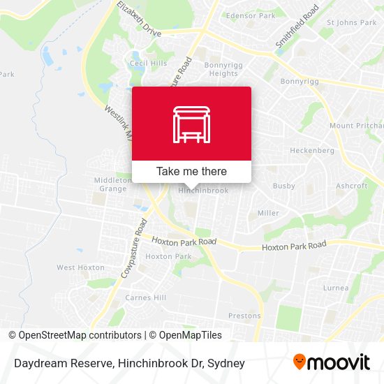 Daydream Reserve, Hinchinbrook Dr map