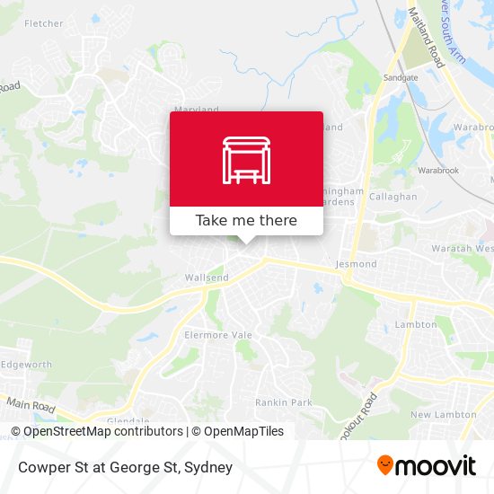 Mapa Cowper St at George St