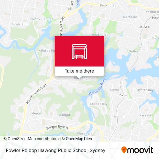 Fowler Rd opp Illawong Public School map