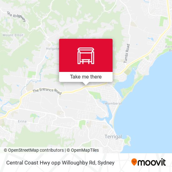 Central Coast Hwy opp Willoughby Rd map