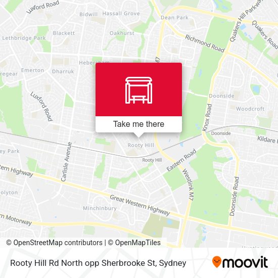 Rooty Hill Rd North opp Sherbrooke St map