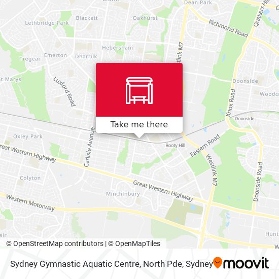 Mapa Sydney Gymnastic Aquatic Centre, North Pde